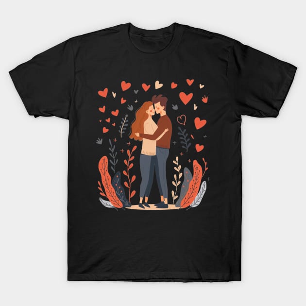 Valentine Romantic couple love birds T-Shirt by earngave